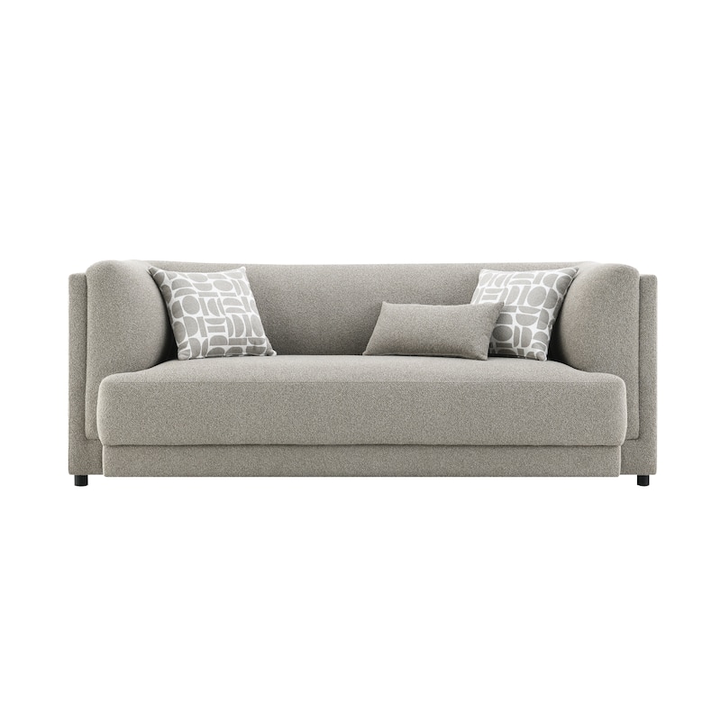 Modern Chenille Sofa with 3 Pillows