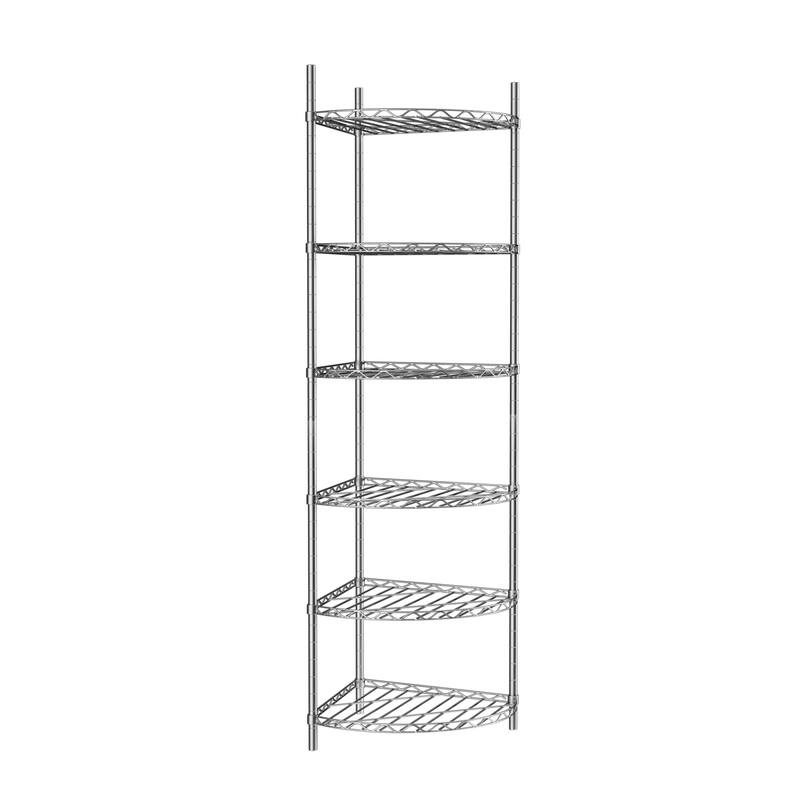NSF 6 Tier Wire Shelf Rack Corner Storage for Bathroom,Kitchen,Garage