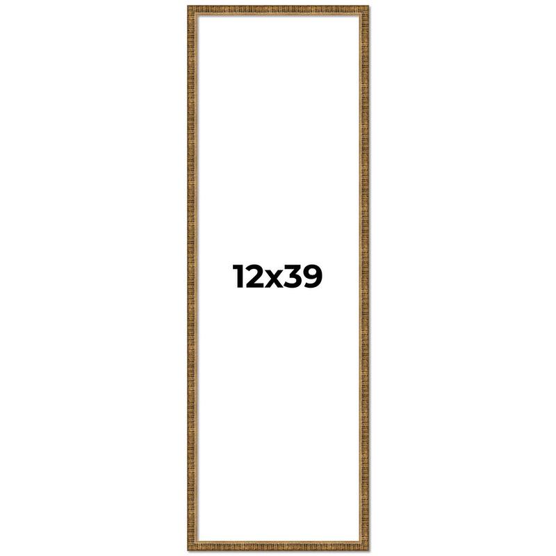 12x39 Frame Gold Kingsley Distressed Solid Wood Picture Frame Width
