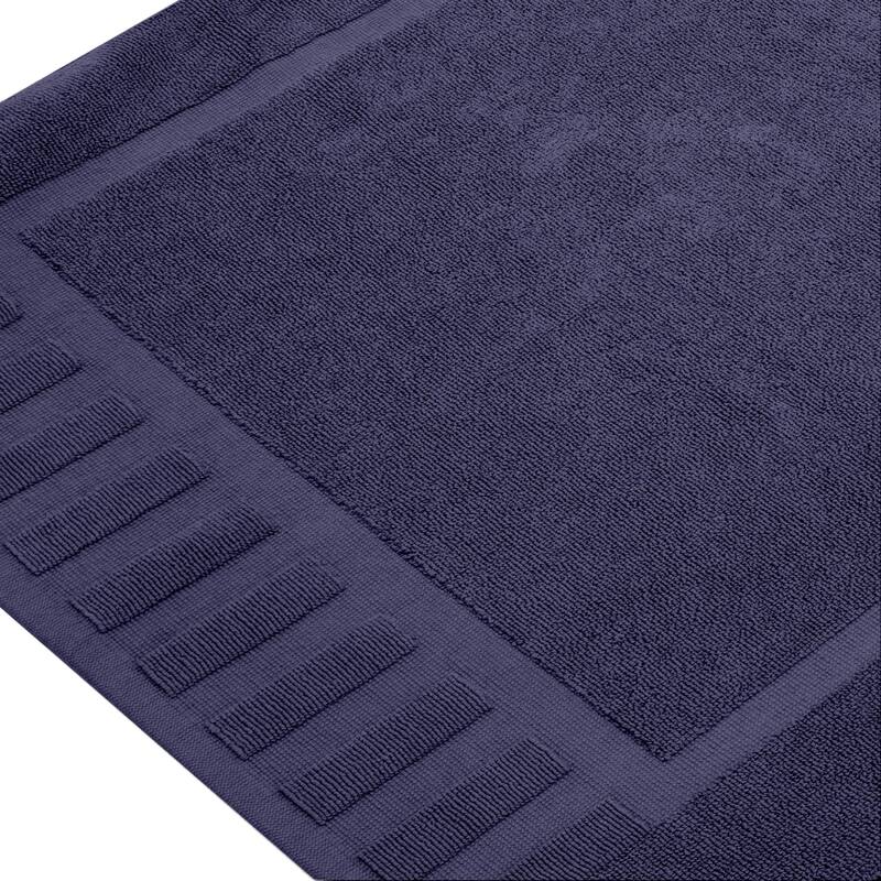 White Classic Luxury Cotton Bath Mat 22x34 Set of 2