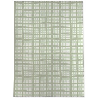 Overlapping Outdoor Rugs OVERLAPPING GRID GREEN Outdoor Rug by, Becky Bailey - Bed Bath & Beyond ...