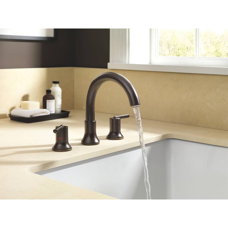 Delta Trinsic Deck Mounted Roman Tub Filler Trim with Metal Lever