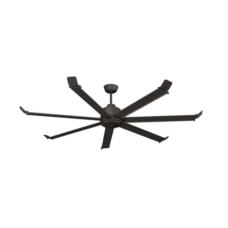 80" Arctic II 7-Blade Ceiling Fan Oil Rubbed Bronze Finish with Wall Control - Oil Rubbed Bronze