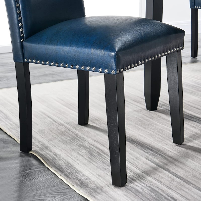 Faux Leather Kitchen Dining Accent Chairs Set of 2