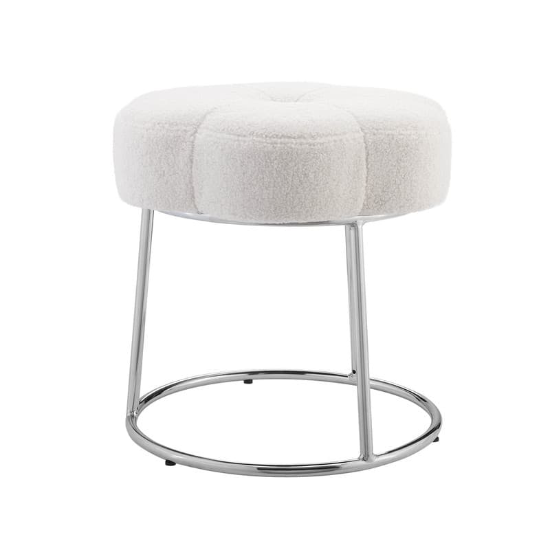 Bonnie Sherpa Daisy Vanity Stool