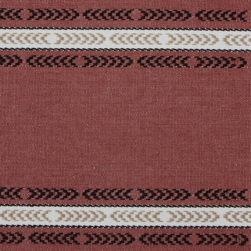 DII Dobby Striped Fringe Ribbed Table Runner