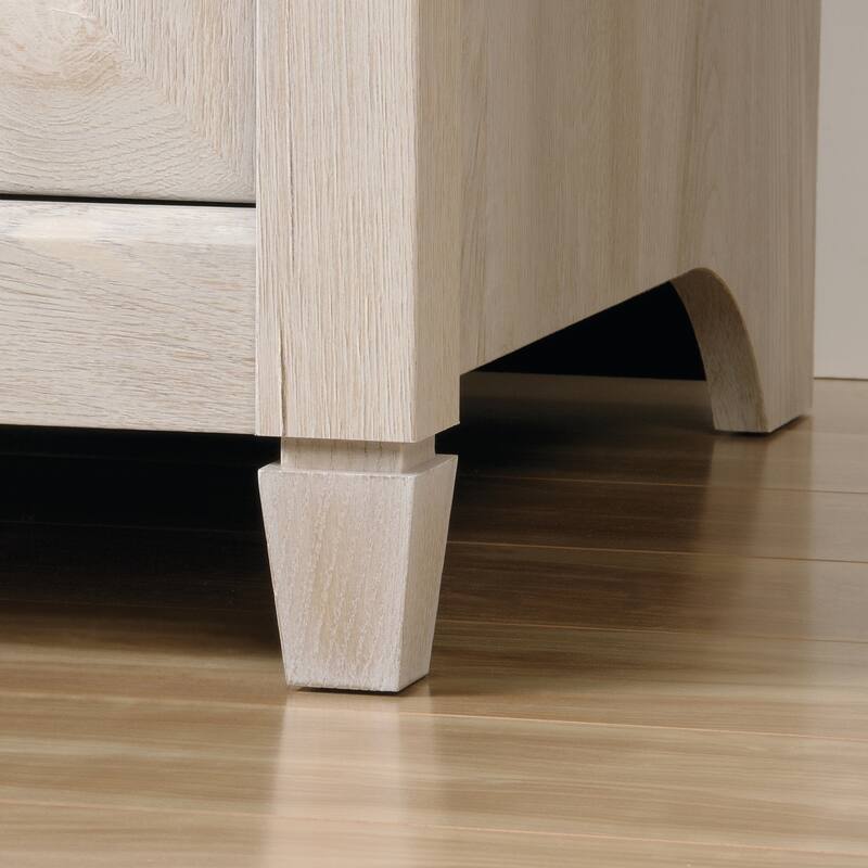 Engineered Wood Coastal Computer Desk with Slide-Out Keyboard Tray, Gray