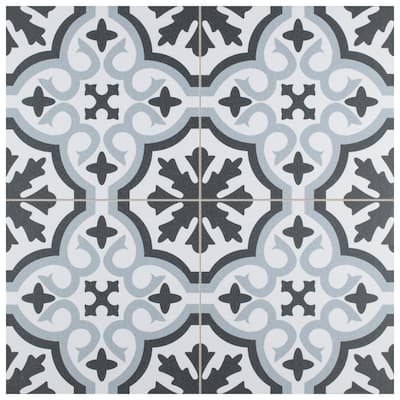 Merola Tile Berkeley Essence Sky 17-3/4" x 17-3/4" Porcelain Floor and Wall Tile