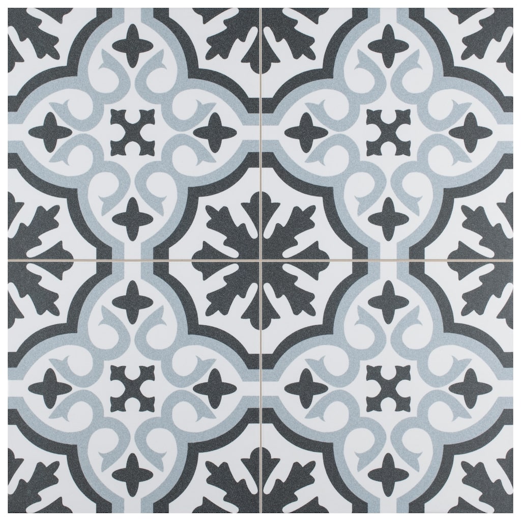 Merola Tile Berkeley Essence Sky 17-3/4" x 17-3/4" Porcelain Floor and Wall Tile