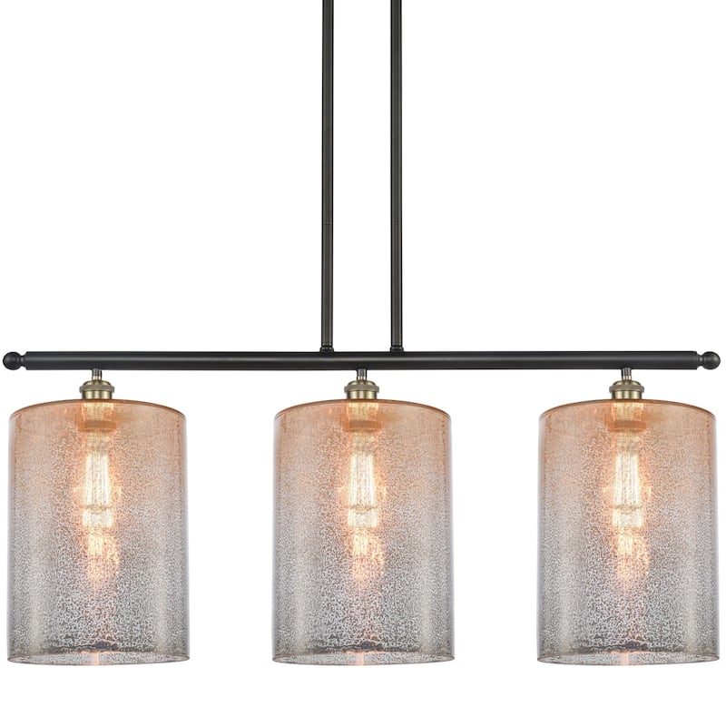 Innovations Lighting 516-3I-10-36-L Cobbleskill Linear Cobbleskill 3 - Black Antique Brass / Mercury