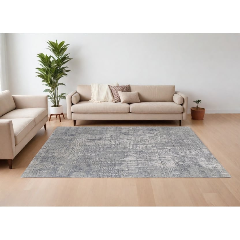 HomeRoots Abstract Casual Rectangle Area Rug - 120.00 in. x 96.00 in. x 0.39 in.