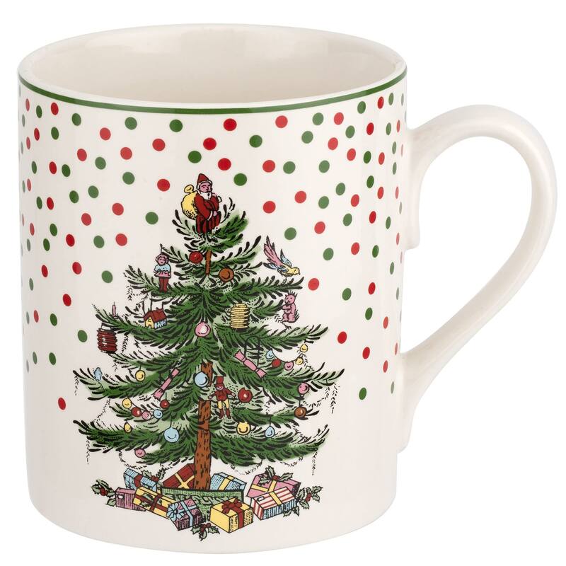 Spode Christmas Tree Polka Dot Mug - 1 Piece - 16 oz - Multicolored