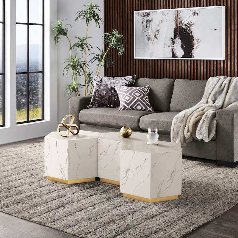 Darcy Faux Marble Coffee Table by iNSPIRE Q Bold