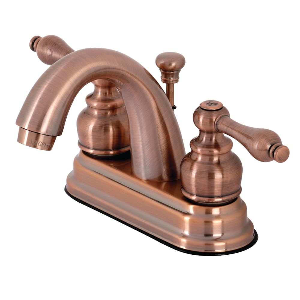 Restoration Two-Handle 3-Hole Deck Mount 4 in. Centerset Bathroom Faucet