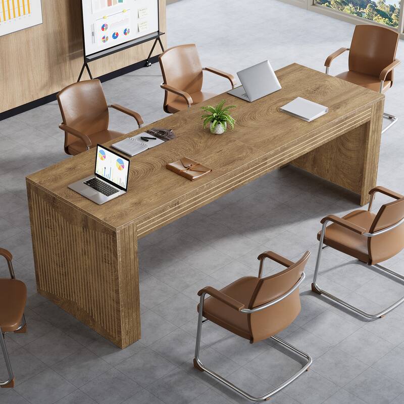 79-Inch Large Meeting Table for Office, Boardroom, Training Seminar