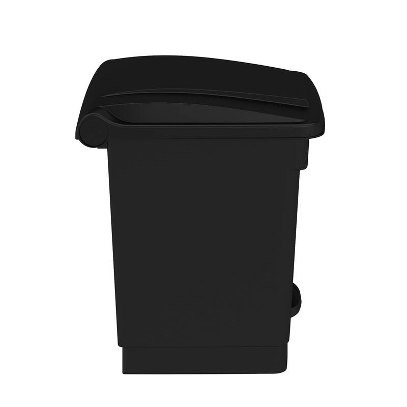 8 Gallon Step-On Trash Can, Durable Plastic Garbage Can