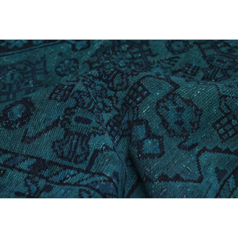 ECARPETGALLERY Hand-knotted Color Transition Turquoise Wool Rug - 4'3 x 6'7