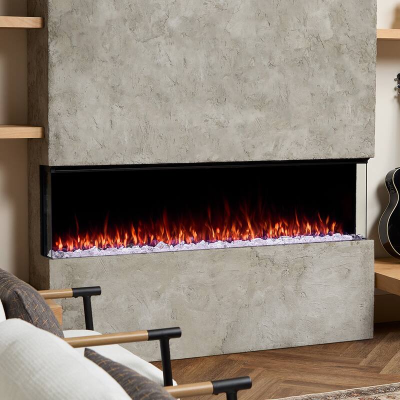 Real Flame 64" 3-Sided SMART Electric Fireplace Insert