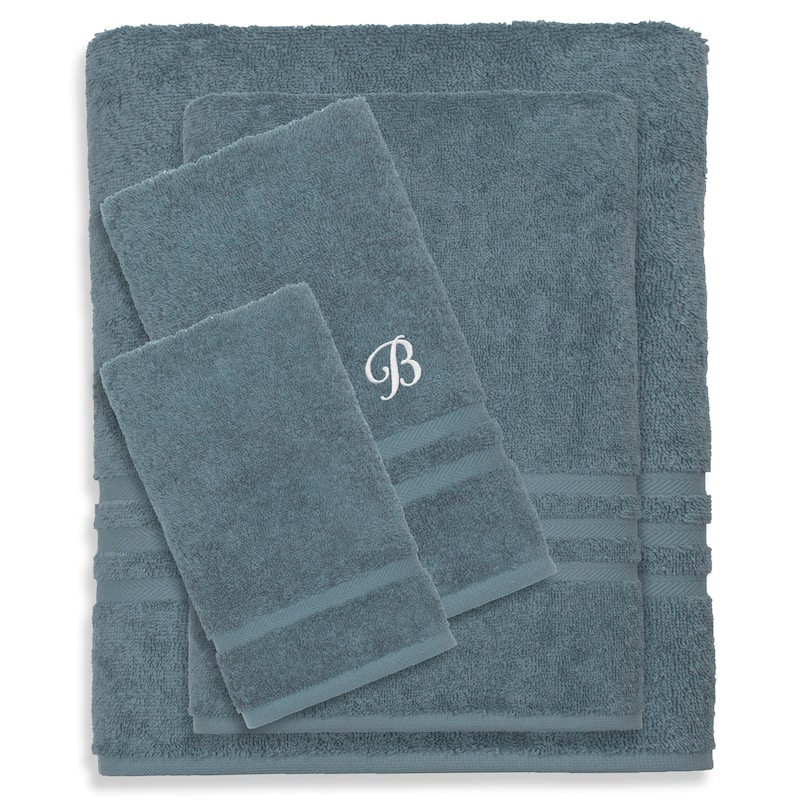 Authentic Hotel and Spa 100% Turkish Cotton 4PC Denzi Towel Set. - B