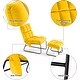 preview thumbnail 8 of 67, MCombo Accent Chair with Ottoman,Velvet Modern Side Pocket Metal Legs Club Chair,0014