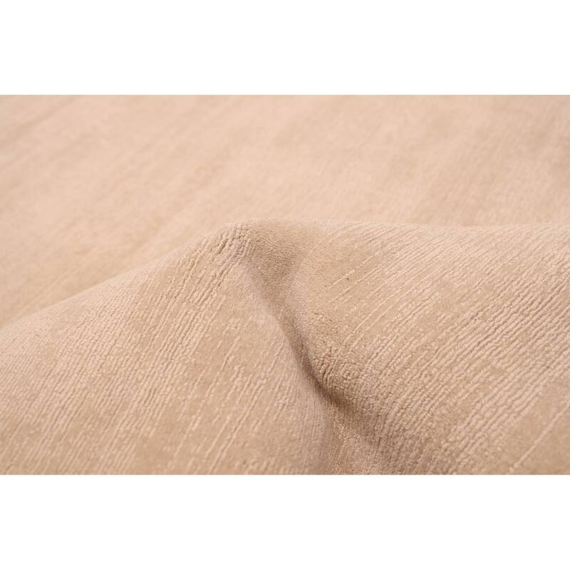 ECARPETGALLERY Hand Loomed Kashkuli Gabbeh Light Khaki Wool Rug - 7'10 x 10'11