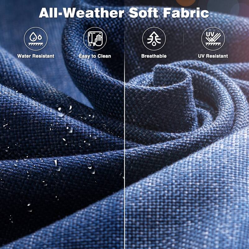 OVIOS 7-piece Patio Swivel Chair Set with 42" Fire Table