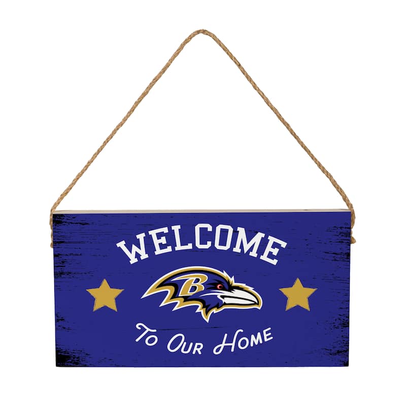 Baltimore Ravens Wooden Door Decor Wall Sign - Multi-Color