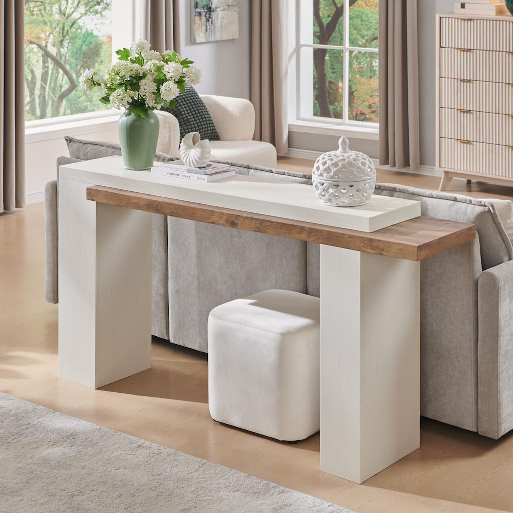 Modern Entryway Table, Wood Sofa Table Behind The Couch, Narrow Table