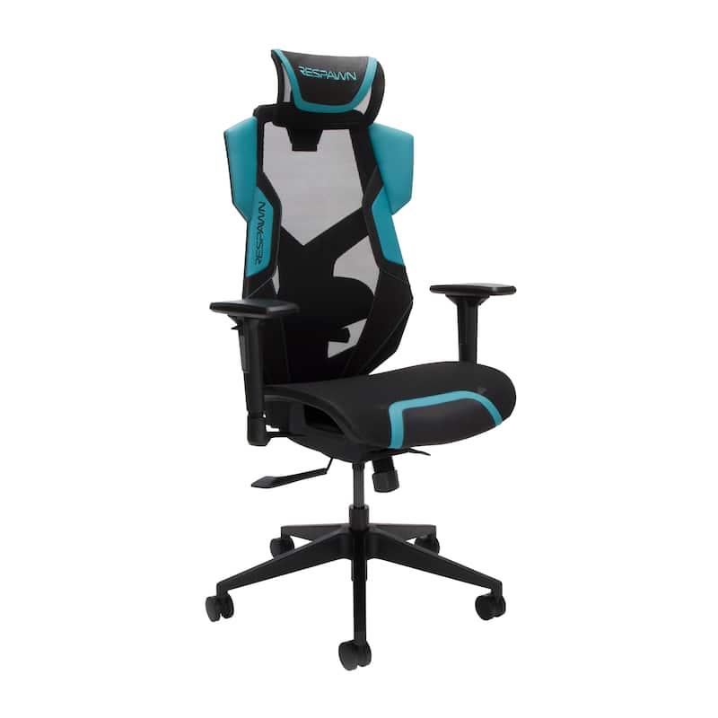 RESPAWN FLEXX Mesh Gaming Chair With Lumbar Support, Adjustable Headrest - Blue