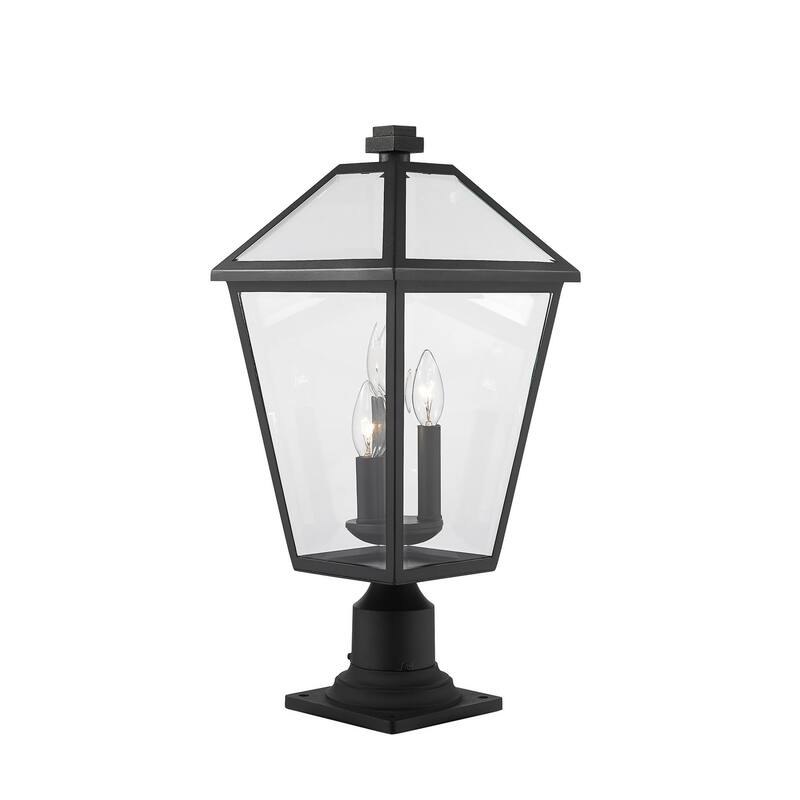 Z-Lite Talbot 3 Light 22" Tall Outdoor Pier Mount Post Light