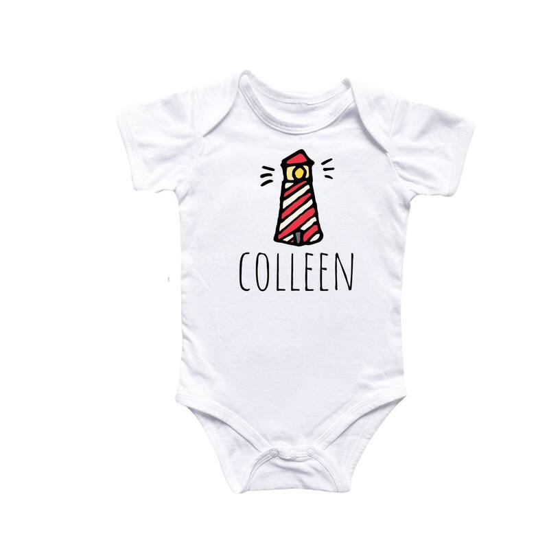 Lighthouse Nautical - Baby Boy Girl Clothes Infant Bodysuit Funny Cute Newborn - White - Newborn