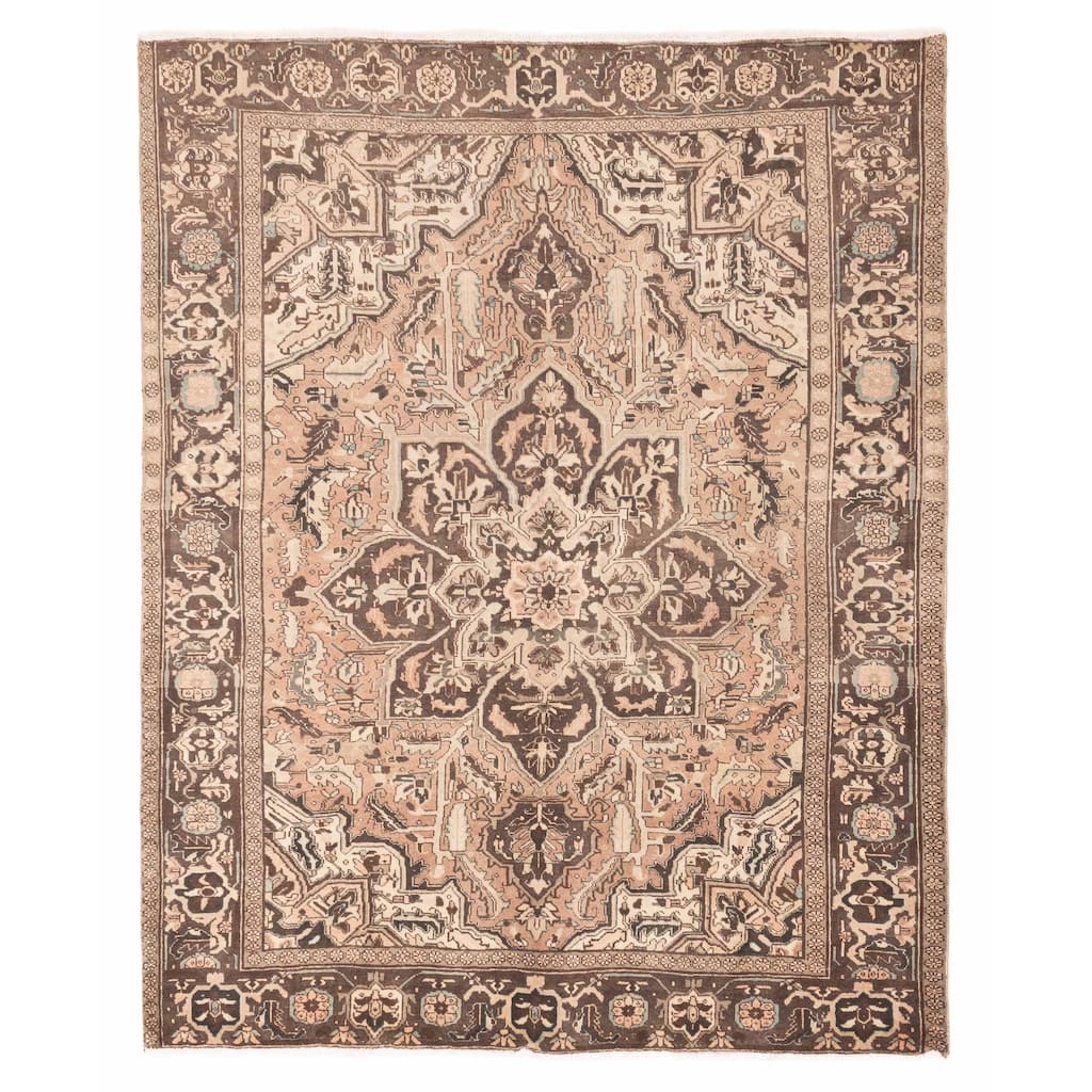 ECARPETGALLERY Hand-knotted Sarabi Brown Wool Rug - 7'11 x 10'0