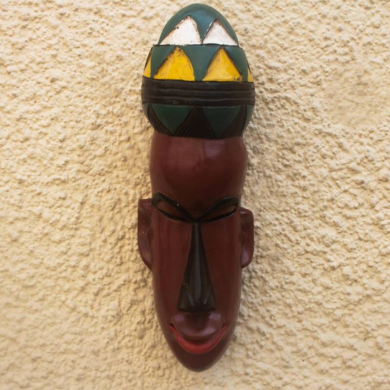 Novica Handmade Lorm African Wood Mask