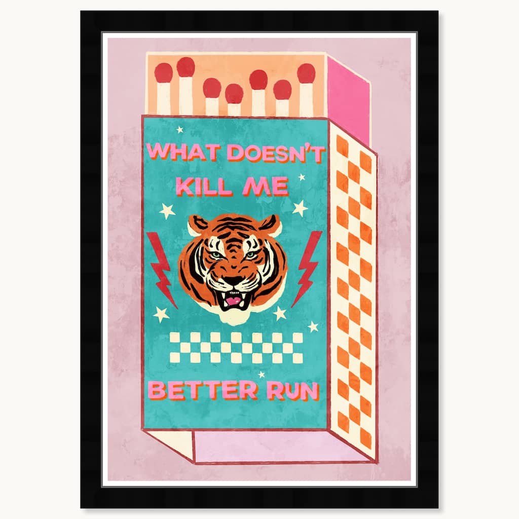 Wynwood Studio Better Run Framed Trendy Retro Kitchen And Living Room Art Prints