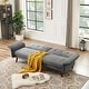 preview thumbnail 32 of 39, Modern Futon Sofa Bed, Convertible Sleeper Sofa with Tapered Wood Legs, 78.35" W, Small Split Back Sofa for Living Room