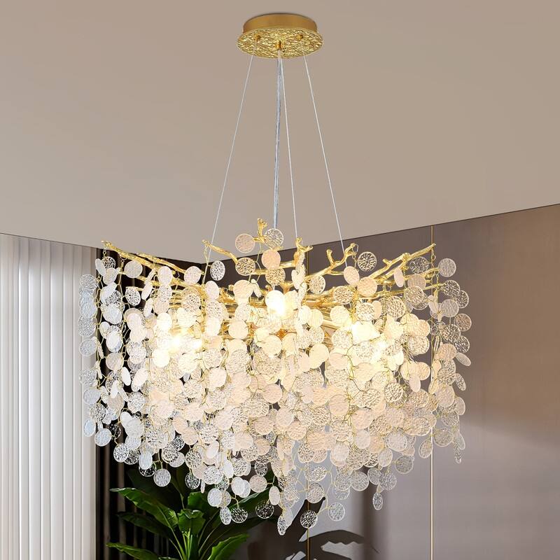 Modern Crystal Chandelier, Tree Branch Chandeliers Adjustable Height