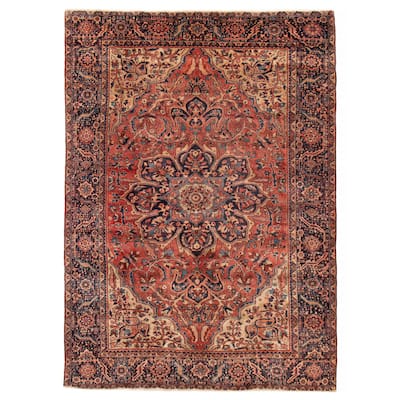 ECARPETGALLERY Hand-knotted Sarabi Red Wool Rug - 9'3 x 12'9