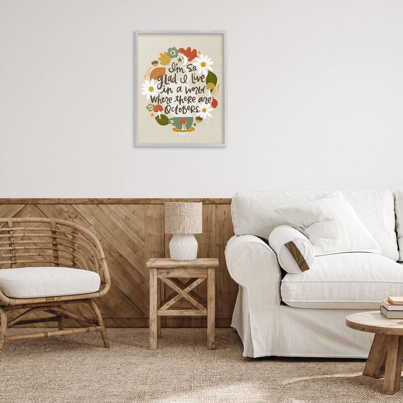 Stupell A World Where There Are Octobers Framed Giclee Art Design By Mandy Ford Art + Illustration