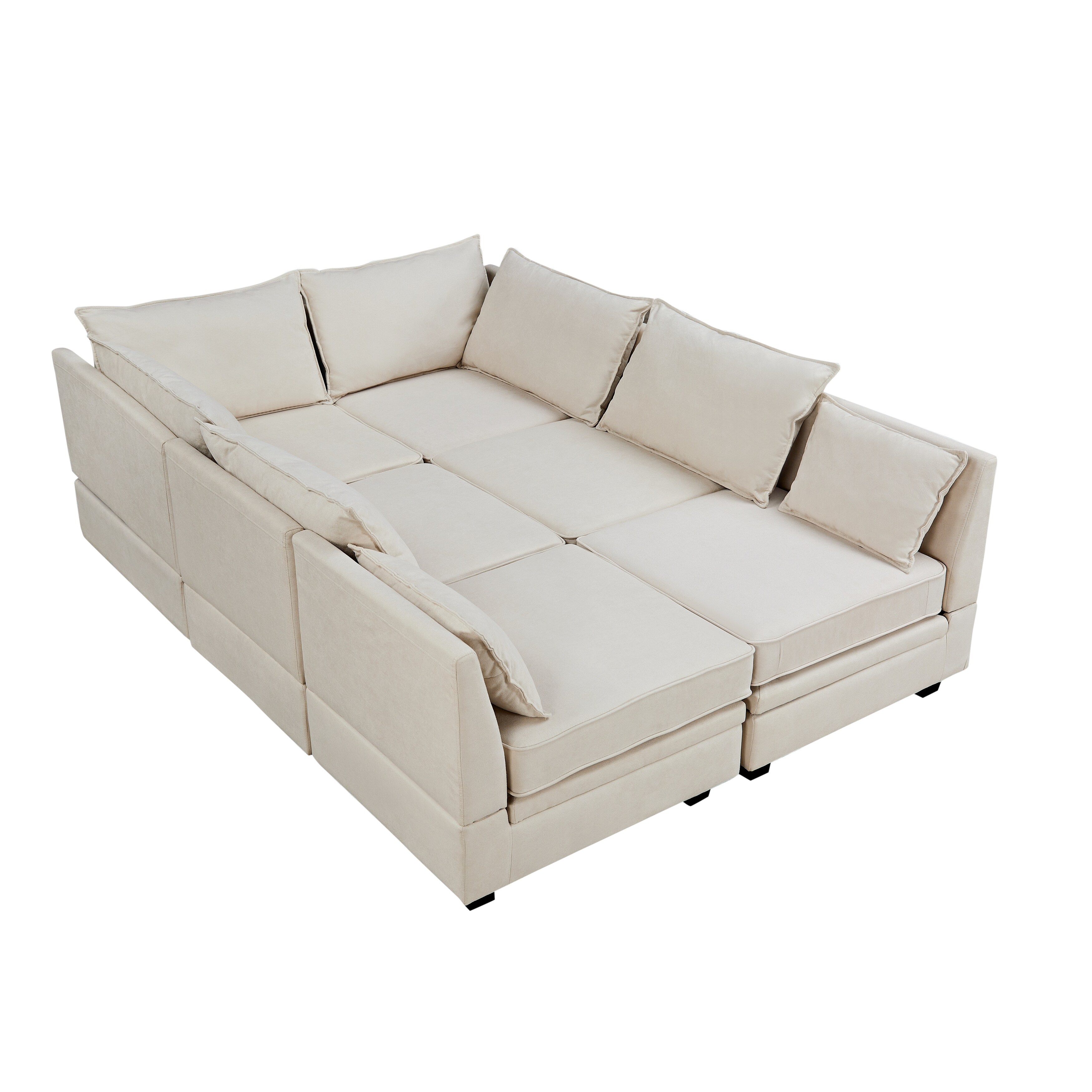 Outdoor sectional with built in storage clearance