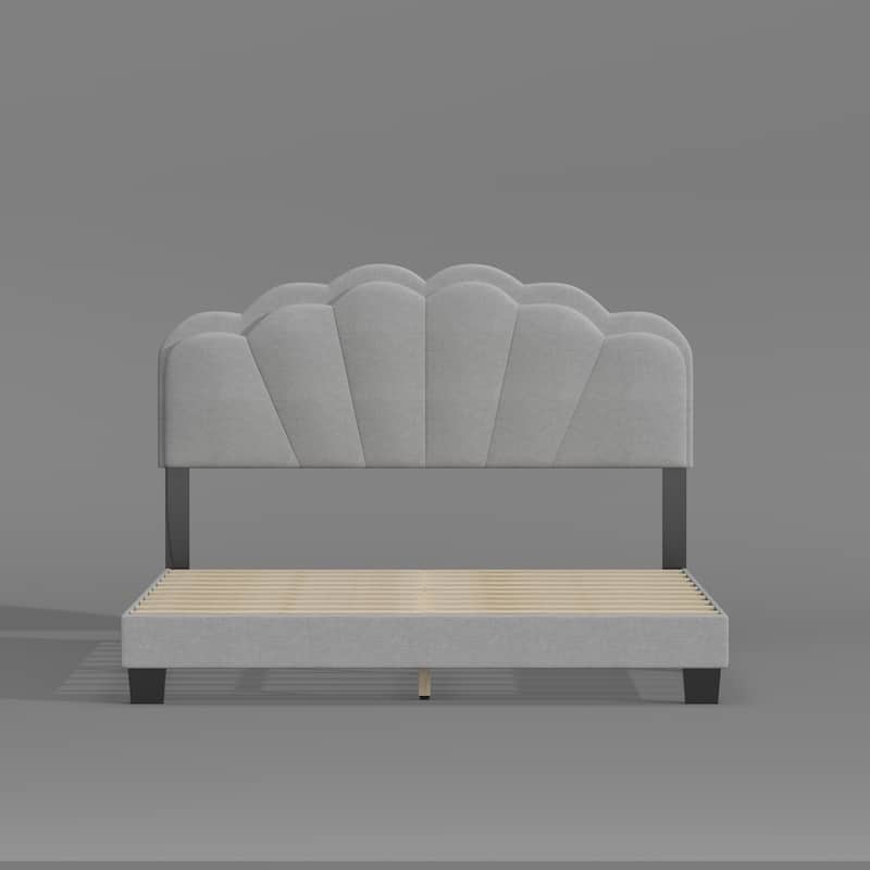 TB117 - Certified Queen Upholstered Bedroom Bed, Polyester Upholstered, Safe & Durable