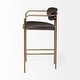 preview thumbnail 31 of 33, Parker Brown Faux-Leather Seat with Gold Metal Frame Bar Stool