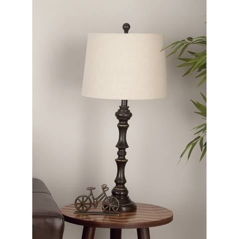 Brown Polystone Traditional Floor Lamp (Set of 3) - 30 x 61
