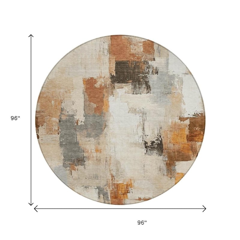 HomeRoots Abstract Transitional Rectangle Outdoor Rug