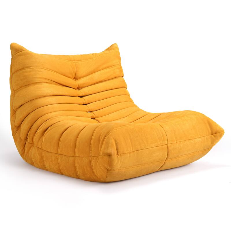 Armless Bean Bag Chair ,Upgraded Foam Support, Soft Upholstered Lounge Seating