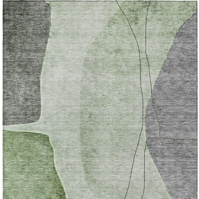 HomeRoots Abstract Transitional Rectangle Outdoor Rug