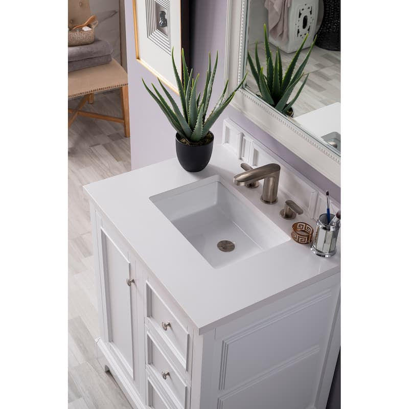 James Martin Vanities De Soto 30" Single Vanity, Bright White