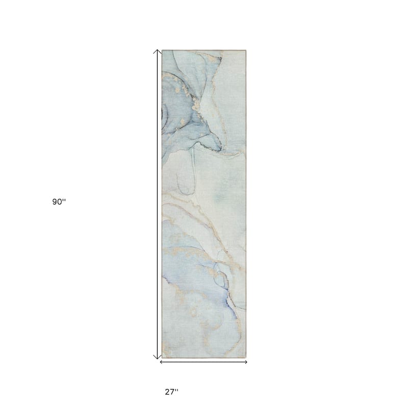 Halo Artistic Abstract Weather Resistant Classic Meets Modern Runner Outdoor Rug