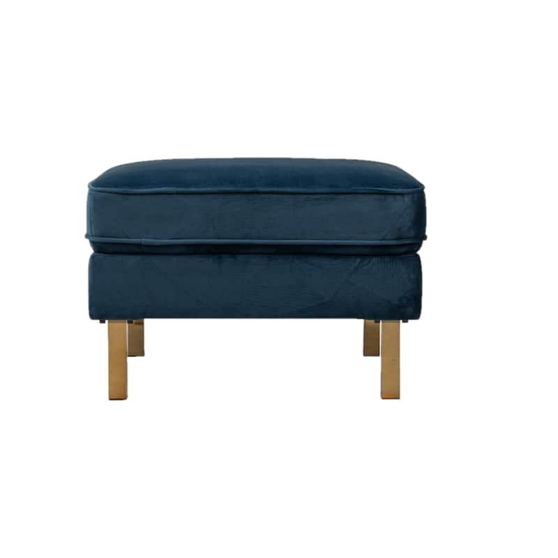 Upholstered Ottoman Rectangular Bench Footrest Stool Coffee Table Footrest Stool Coffee Table - Blue