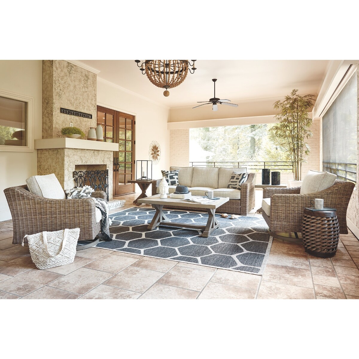 Beachcroft outdoor online swivel chair