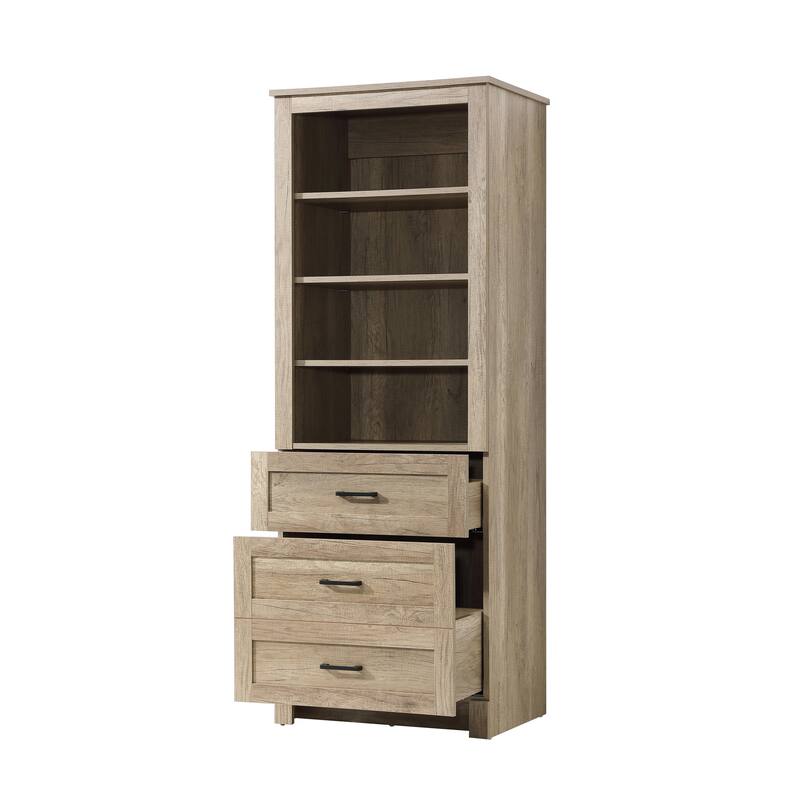 Fresco 16-28 Inch Bath Storage Glass Cabinet